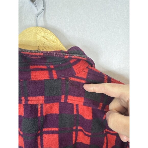 1960s Champion Tientsin Red Plaid Flannel Shirt Men’s 16.5 Vintage Workwear - Picture 6 of 7